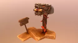 Dragon Post Box Low-poly  3D model