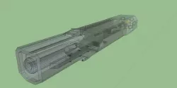 Dreadnought with Interior Low-poly  3D model