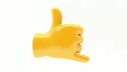 EMOJI HAND CALL ME ICON 3D model