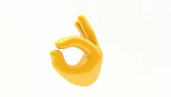 EMOJI HAND OK ICON Low-poly  3D model