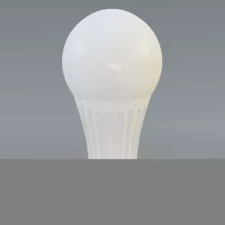 Energy Saver carved round bulb Low-poly  3D model