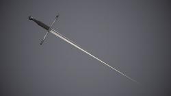 Estoc sword Low-poly  3D model