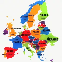 Europe Map 3D model