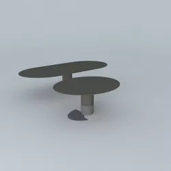 Expandable Round Dining Table 3D model