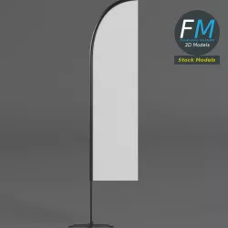 Feather flag 3D model