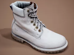 Female White Leather Boots Low-poly  3D model