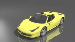 Ferrari 458 spider Low-poly  3D model