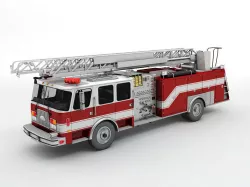 Fire Ladder Truck 3D model