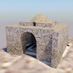 fire tample 3D model