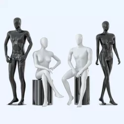 Four faceless mannequins two male and two female 31 3D model