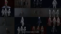 Game of thrones models 3D Model Collection