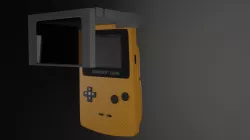 Gameboy color with accessory 3D model