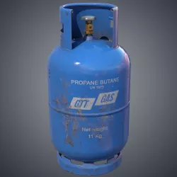 Gas bottle Low-poly  3D model