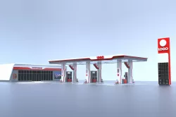 GAs station 3D model