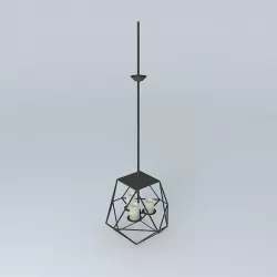 Geo Cage Candle Chandelier 3D model