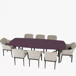 Giorgetti blade table and giorgetti normal chair 3D model