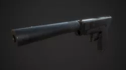 Glock G48 with Supressor Low-poly  3D model