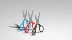 High poly model scissors Low-poly  3D model