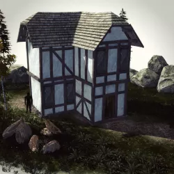 High Quality Medieval house - Building C Low-poly  3D model