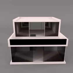 high-tech house 3D model