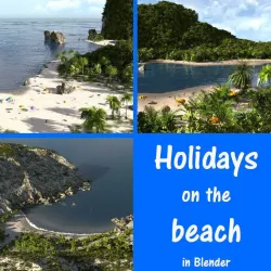 Holidays on the beach in Blender 3D Model Collection