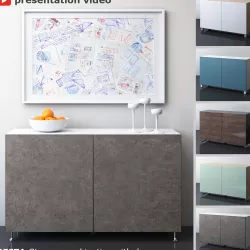 IKEA BESTA Storage combination with two doors 3D model
