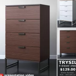 IKEA TRYSIL 4-drawer chest 3D model