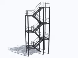 Industrial Stairs 3D model