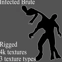 Infected Brute Low-poly  3D model