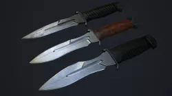 Knives knife Low-poly  3D model