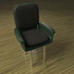 Leather chair 1 b 3D model