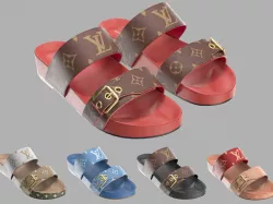 Louis Vuitton Bom Dia Flat Mule Low-poly  3D model