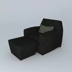 Lounge Chair and Ottoman 3D model