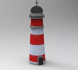 Low Poly Lighthouse  Low-poly  3D model