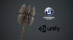 Low Poly Medieval-Fantasy Mace Low-poly  3D model