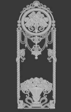 Luxury Classic baroque carved door 3D Model 10 3D model