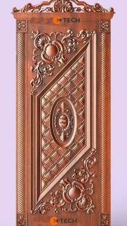 Luxury Classic baroque carved door 3D Model 6 3D model