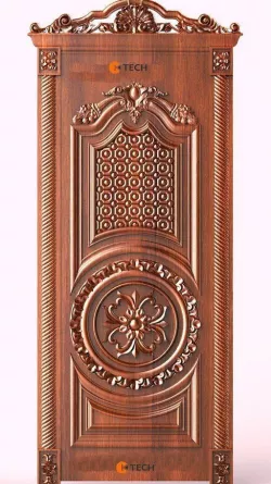 Luxury Classic baroque carved door 3D Model 7 3D model