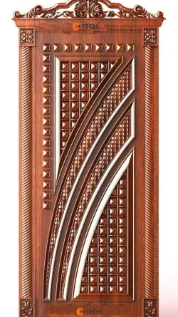 Luxury Classic baroque carved door 3D Model 8 3D model