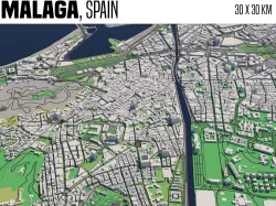 Malaga Spain 3D model