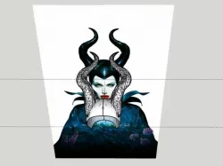 Maleficent Horns with skull cap