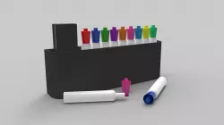Markers and Eraser 3D model
