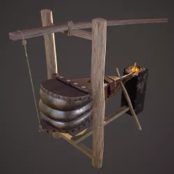 Medieval Bellows Low-poly  3D model