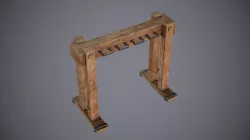 Medieval Rack 1 Low-poly  3D model