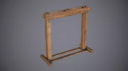 Medieval Rack 2 Low-poly  3D model