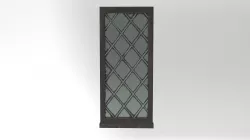 Medieval Window Single Lead Diamond Glass 3D Model Tudor Low-poly  3D model