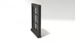 Medieval Window Small Square Glass 3D Model Tudor Low-poly  3D model