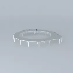 Miami Seaquarium - Top Deck Dolphin Pool Cover 3D model
