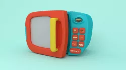 Microwave cartoon Low-poly  3D model