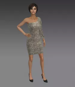 Off Shoulder Bodycon - Marvelous Designer  3D model